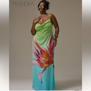 Vibrant Floral Maxi Dress